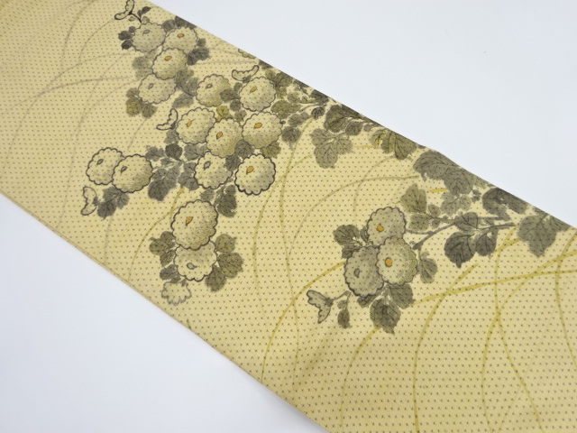 手描き　相良刺繍　万寿菊模様袋帯